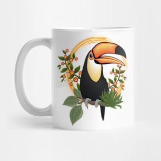 tropical floral toucan Mug